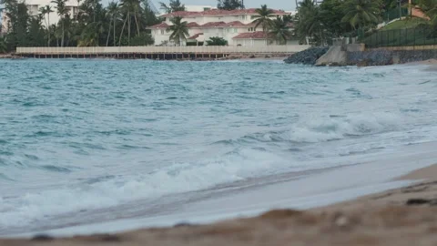 4K Beach Sunset in the Caribbean Video stock 220468067