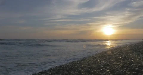 4K |  Beach at Sunset/Magic Hour Video stock 47715845