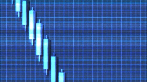 4K Bear Flag Sci-Fi Stock Chart Pattern 2 動画素材 107134245