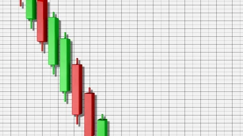 4K Bear Flag Stock Chart Pattern 7 動画素材 106803881