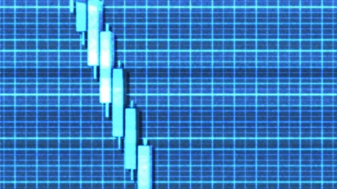 4K Bearish Pennant Sci-Fi Stock Chart Pattern 2 Video stock 107134379
