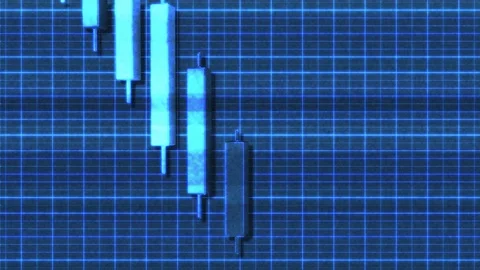 4K Bearish Rectangle Sci-Fi Stock Chart Pattern 2 Stock Footage 107134477