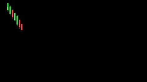 4K Bearish Rectangle Stock Chart Pattern with Matte 1 Stock Footage 106804441