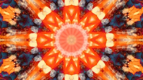 4K Beautiful abstract ink motion, Zen Mandala relaxation art, artistic Fractal Video stock 138130757