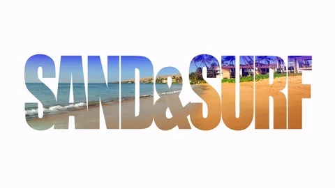 4K Beautiful Beach Sand Wave Ocean, Waves on Shore Tropical Text Video stock 76228977