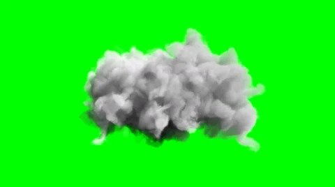 4k beautiful building rain cloud isolated on greenscreen with alpha Stock Footage 50766837