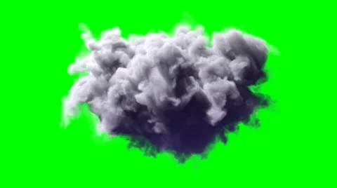 4k beautiful building rain cloud isolated on greenscreen with alpha Stock Footage 50945008