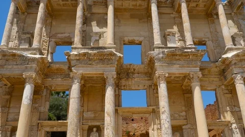 4K, Beautiful image of the Celso Library of the of Ephesus (Turkey). Stock-Footage 98208813