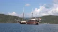 4k Beautiful indonesian sailing ship at sunny islands in Flores Sea 4k or 4k+ Resolution