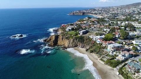 4K Beautiful Laguna Beach Stock Footage 70261345