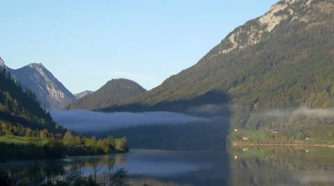 4k beautiful moning scene at Austrian Gössl lake Video stock 42996468