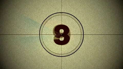 4K beautiful old style countdown Video stock 102343828