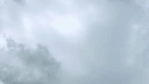4k Beautiful Rainy Sky, Light Gray Atmosphere with Puffy Clouds Timelapse, Drone Video stock 199211149