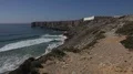 4k Beautiful rough coastline cliffs and ocean beach at Sagres castle Portugal 4k or 4k+ Resolution
