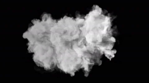 4k beautiful storm cloud isolated on black background with alpha Stock Footage 50483019