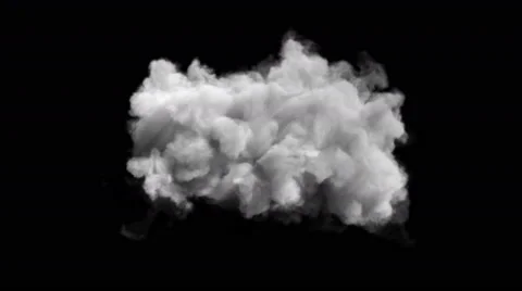 4k beautiful storm cloud isolated on black background with alpha ( Stock Footage 50766825