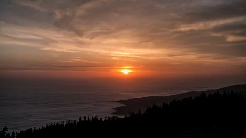 4k beautiful Sunset Clouds over the Sea TimeLapse 库存影片 87639973