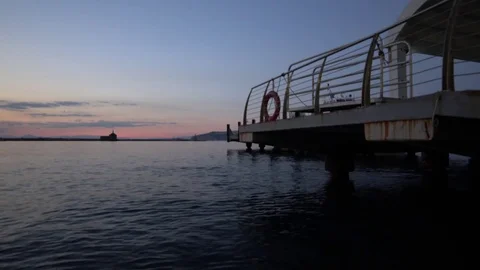4k beautiful sunset in Procida Island Stock Footage 78030412