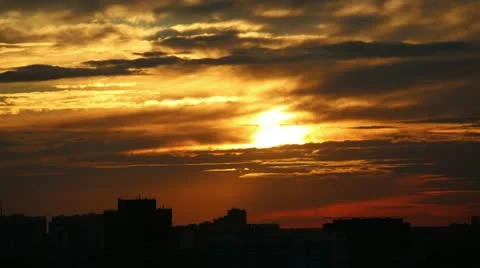 4k beautiful sunset, time-lapse Stock-Footage 21854522
