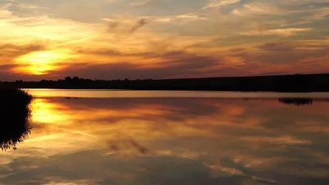 4k beautiful sunset, time-lapse. (4096x2304, photographed on Sony a6300) Stock Footage 90918239