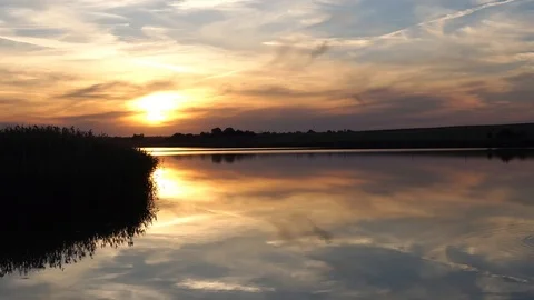 4k beautiful sunset, time-lapse. (4096x2304, photographed on Sony a6300) Stock Footage 90918386