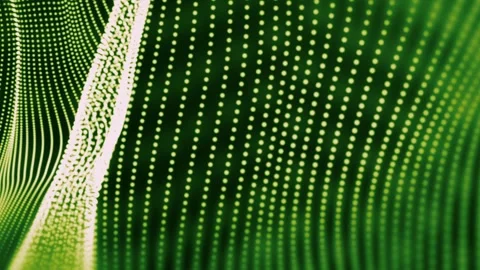 4k Beautiful Waving Lines Background green - Loopable Video stock 313076007