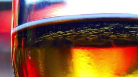 4K Beer Macro Glass Close Up, Yellow Beer Cold Beverage Pint Stock Footage 66586196