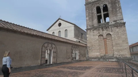 4K Bell Tower Vertical Pan Video stock 90989160