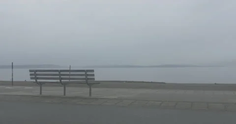 4k Bench on Beach Stock Footage 40274093