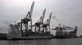 4k Big container ships and dockside cranes in Hamburg harbour 4k or 4k+ Resolution