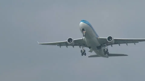 4K Big KLM Airplane taking off at Schiphol Stock Footage 38746495