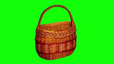 4k – Big wicker basket  Stock Footage 57472544