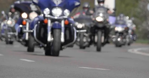 4K - Bikers on the road Stock Footage 107670337