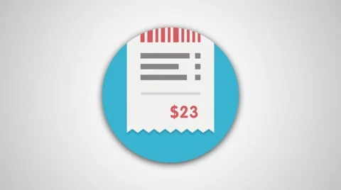 4K - bill logo round icon symbol Stock Footage 61355906