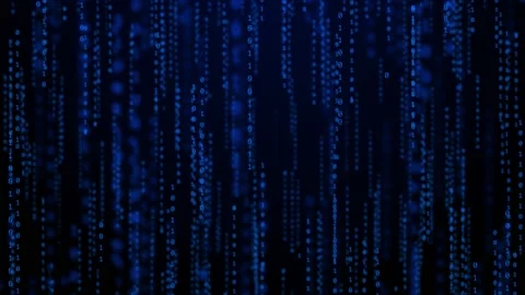 4K Binary code falling numbers matrix fallig letters Loop Background Animation. Stock Footage 157728925