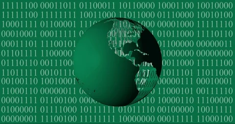 4K Binary Code - World Animation Stock-Footage 112247175