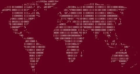 4K Binary Code - World Map Animation Stock Footage 111564200