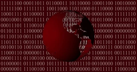 4K Binary Code - World Turning Animation Stock-Footage 111503066