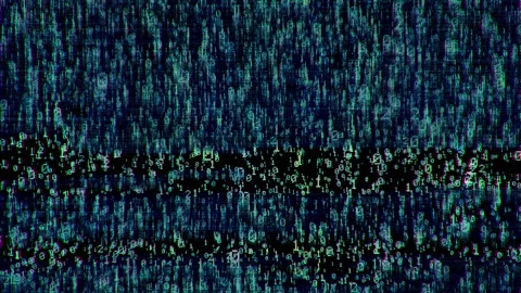 4k Binary Codes Digital Glitch 1 Видео 125384087