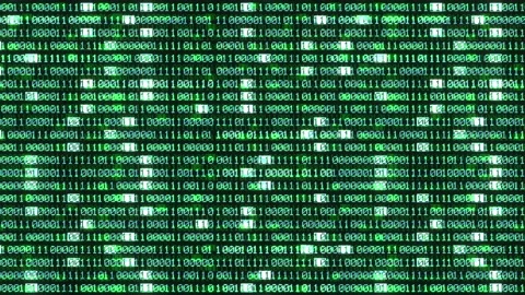 4k Binary Encryption Stream. Looped Видео 154556201