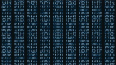 4K Binary Matrix Horizontal Mov Stock Footage 237333617