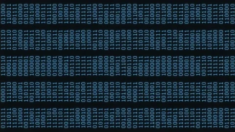4K Binary Matrix Vertical Mov Stock Footage 237333588