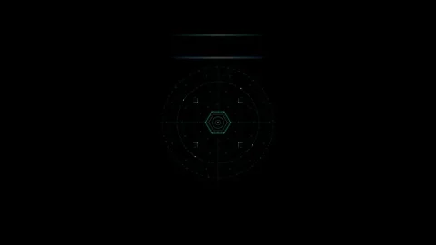 4K Biometric Retina Scanner and Spatial Targeting HUD UI Overlay 스톡 동영상 344639675