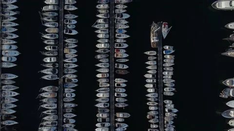 4K Bird's Eye View Drone Shot over Monaco Harbour Video stock 202479284