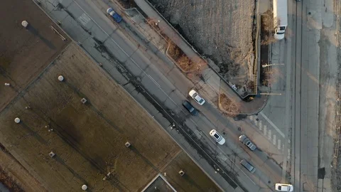 4k Birds-eye view of Undeveloped land Stock Footage 104758031