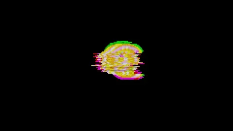 4K Bitcoin Glitch video  demonstrating  unstable market of crypto currency Stock Footage 107381082