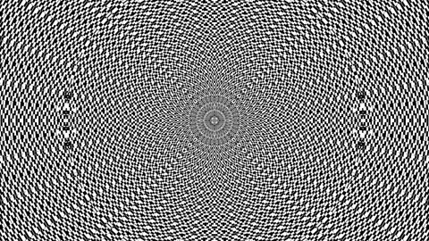 4K Black and White Complex Pattern Illusion Motion Background Loop Stock Footage 195766686