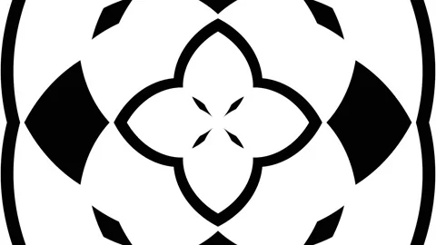 4K Black and White Complex Pattern Illusion Motion Background Loop Видео 195767562