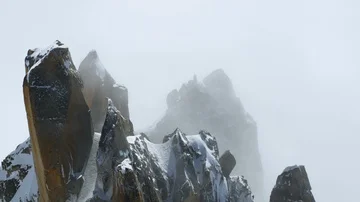 4K Black crows flying and playing in the French Alp mountains Stock Footage 85526873