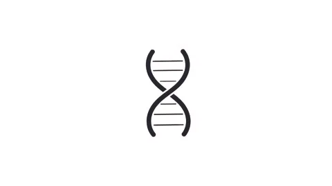 4k black dna icon isolated on white background Stock Footage 288710112